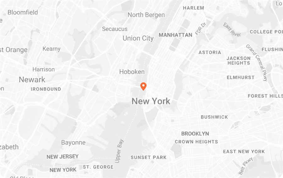 Map showing the Savv office location in New York
